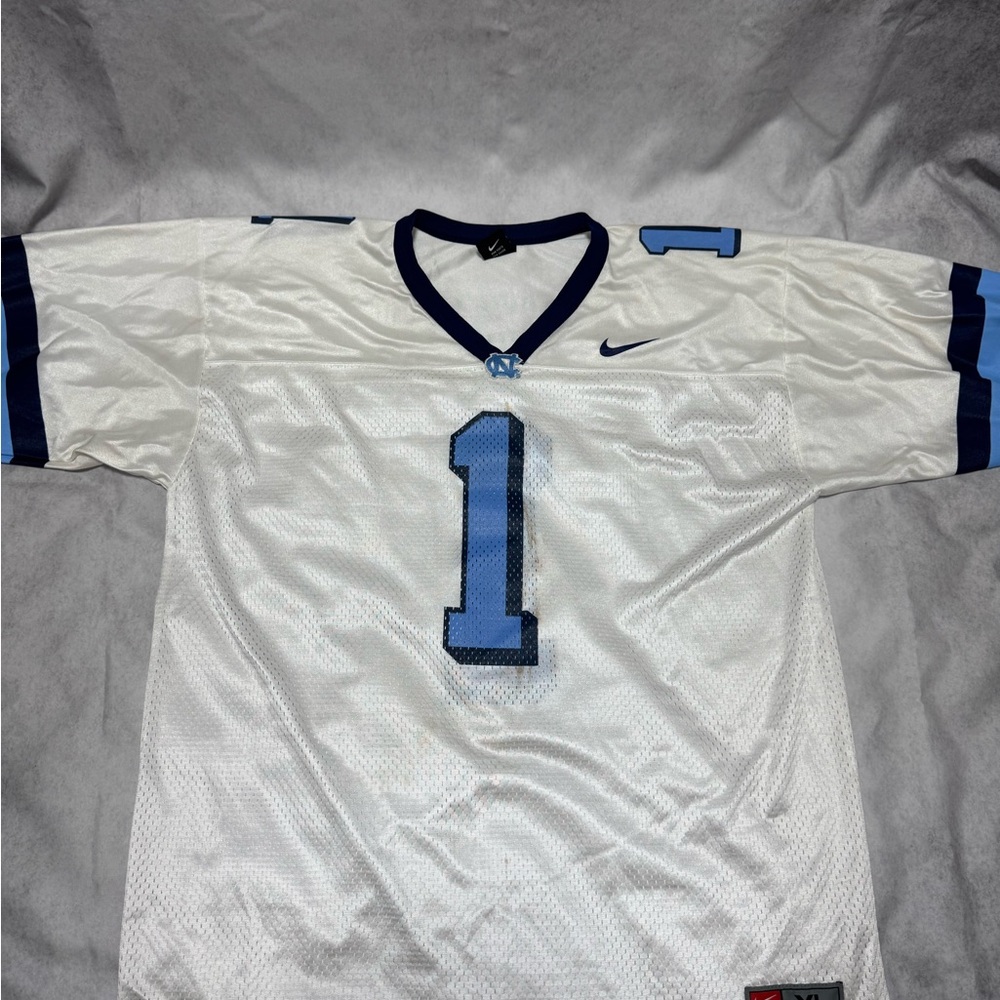 Nike White and Blue Athletic Jerseys with V-Neck